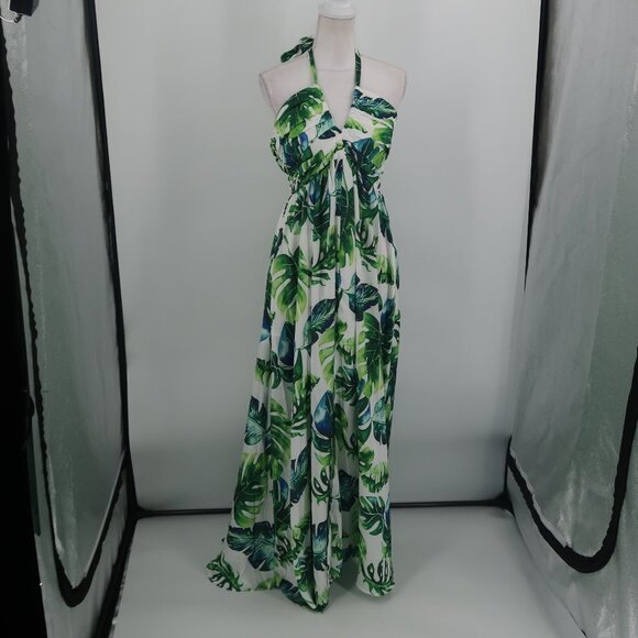 L'atiste By Amy Tropical Maxi Dress Size Large NWT - Picture 1 of 12